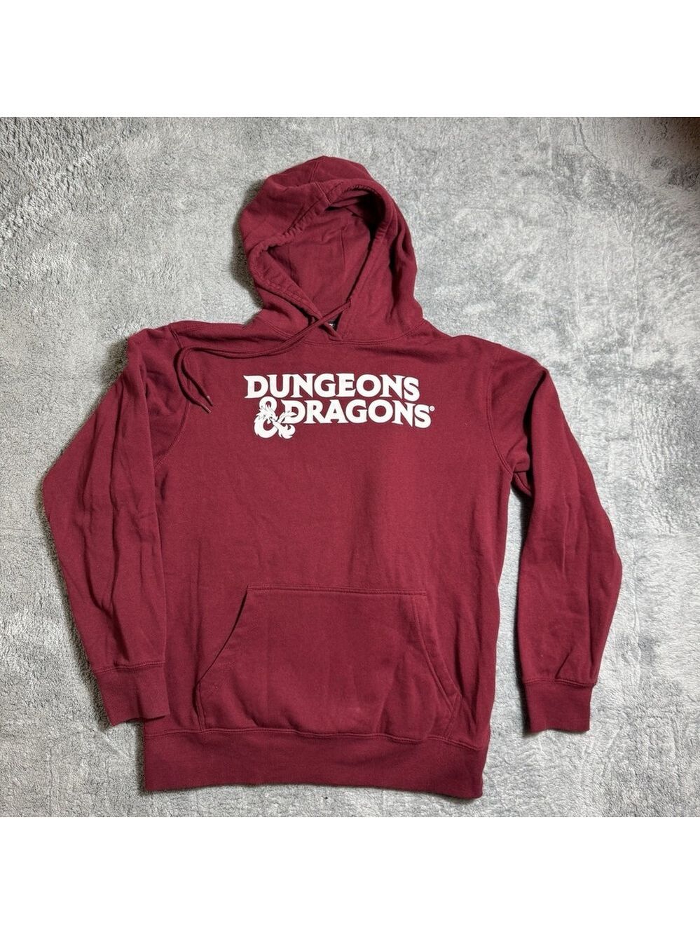 Hasbro Men's Dungeons & Dragons Hooded Sweatshirt, Red Burgundy Size Medium